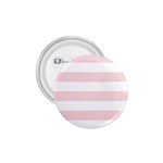 Horizontal Stripes - White and Pale Pink 1.75  Button