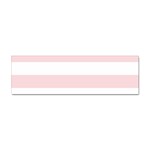 Horizontal Stripes - White and Pale Pink Sticker (Bumper)