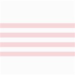 Horizontal Stripes - White and Pale Pink 4  x 8  Photo Cards