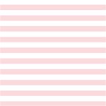 Horizontal Stripes - White and Pale Pink ScrapBook Page 12  x 12 