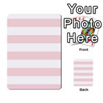 Horizontal Stripes - White and Pale Pink Multi-purpose Cards (Rectangle)