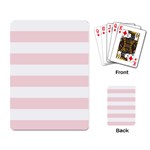 Horizontal Stripes - White and Pale Pink Playing Cards Single Design