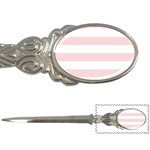 Horizontal Stripes - White and Pale Pink Letter Opener