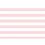 Horizontal Stripes - White and Pale Pink Birthday Cake 3D Greeting Card (7x5)