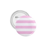 Horizontal Stripes - White and Classic Rose Pink 1.75  Button