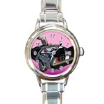 Delorean Round Italian Charm Watch