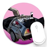 Delorean Round Mousepad