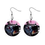 Delorean 1  Button Earrings