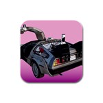 Delorean Rubber Square Coaster (4 pack)