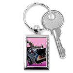 Delorean Key Chain (Rectangle)