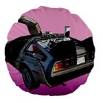 Delorean Large 18  Premium Flano Round Cushion 