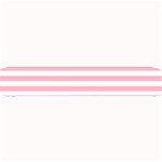 Horizontal Stripes - White and Cherry Blossom Pink Small Bar Mat