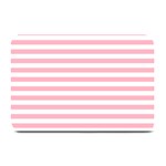 Horizontal Stripes - White and Cherry Blossom Pink Plate Mat