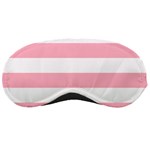 Horizontal Stripes - White and Cherry Blossom Pink Sleeping Mask