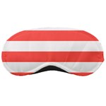 Horizontal Stripes - White and Pastel Red Sleeping Mask