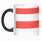 Horizontal Stripes - White and Pastel Red Morph Mug