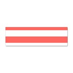 Horizontal Stripes - White and Pastel Red Sticker (Bumper)