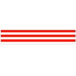 Horizontal Stripes - White and Ferrari Red Flano Scarf (Large)