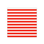 Horizontal Stripes - White and Ferrari Red Satin Bandana Scarf