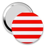 Horizontal Stripes - White and Ferrari Red 3  Handbag Mirror