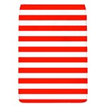 Horizontal Stripes - White and Ferrari Red Removable Flap Cover (S)