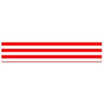 Horizontal Stripes - White and Red Flano Scarf (Small)