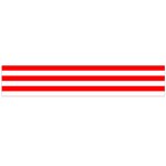 Horizontal Stripes - White and Red Flano Scarf (Large)