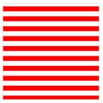 Horizontal Stripes - White and Red Large Satin Scarf (Square)