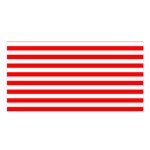 Horizontal Stripes - White and Red Satin Shawl