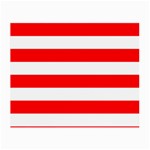 Horizontal Stripes - White and Red Small Glasses Cloth