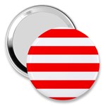 Horizontal Stripes - White and Red 3  Handbag Mirror