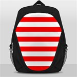 Horizontal Stripes - White and Red Backpack Bag