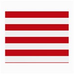 Horizontal Stripes - White and Fire Engine Red Small Glasses Cloth