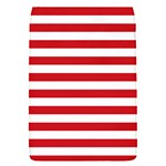 Horizontal Stripes - White and Fire Engine Red Removable Flap Cover (S)