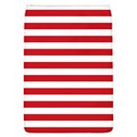 Horizontal Stripes - White and Fire Engine Red Removable Flap Cover (L)