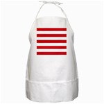 Horizontal Stripes - White and Fire Engine Red BBQ Apron