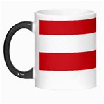 Horizontal Stripes - White and Fire Engine Red Morph Mug