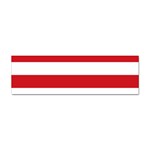 Horizontal Stripes - White and Fire Engine Red Sticker (Bumper)