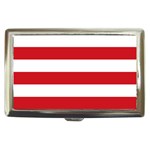 Horizontal Stripes - White and Fire Engine Red Cigarette Money Case