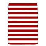 Horizontal Stripes - White and Dark Candy Apple Red Removable Flap Cover (L)