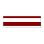 Horizontal Stripes - White and Dark Red Sticker (Bumper)