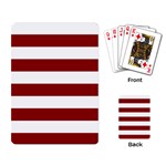 Horizontal Stripes - White and Dark Red Playing Cards Single Design