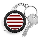 Horizontal Stripes - White and Dark Red Measuring Tape