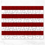 Horizontal Stripes - White and Dark Red Jigsaw Puzzle (Rectangular)