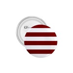 Horizontal Stripes - White and Maroon Red 1.75  Button