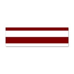 Horizontal Stripes - White and Maroon Red Sticker Bumper (10 pack)