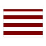 Horizontal Stripes - White and Maroon Red Sticker A4 (10 pack)