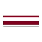 Horizontal Stripes - White and Burgundy Red Sticker (Bumper)