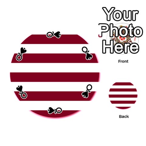 Queen Horizontal Stripes Front - SpadeQ