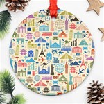 world Travel Round Ornament (Two Sides)